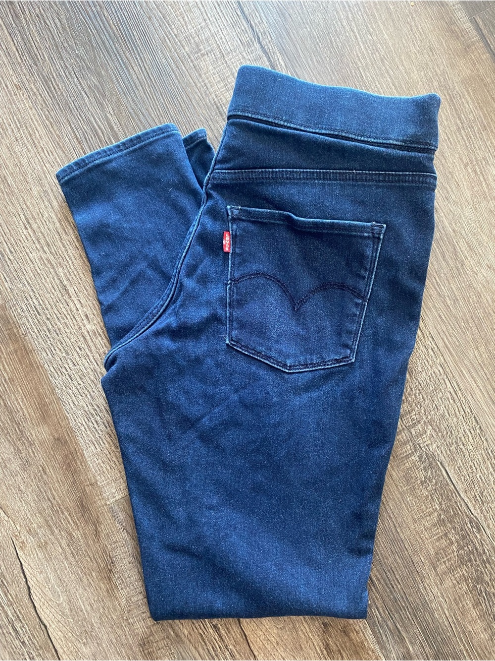 Levi's Navy Blue Stretch Denim Leggings with Pocket